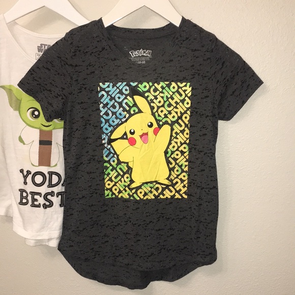 Star Wars Yoda Tank and Pokémon Pikachu Tee - Picture 3 of 9